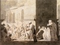 Homero recitando sus versos a los griegos Neoclasicismo Jacques Louis David